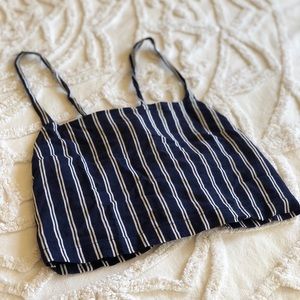 Cropped open back tank top